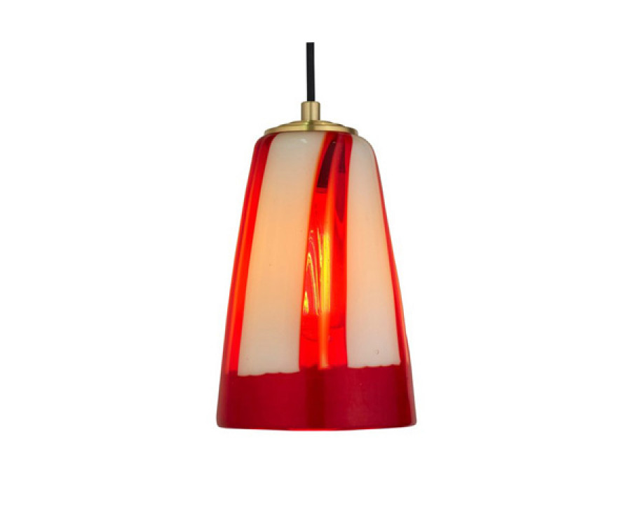 Oggetti Stripes Pendant - Red, Gun Metal