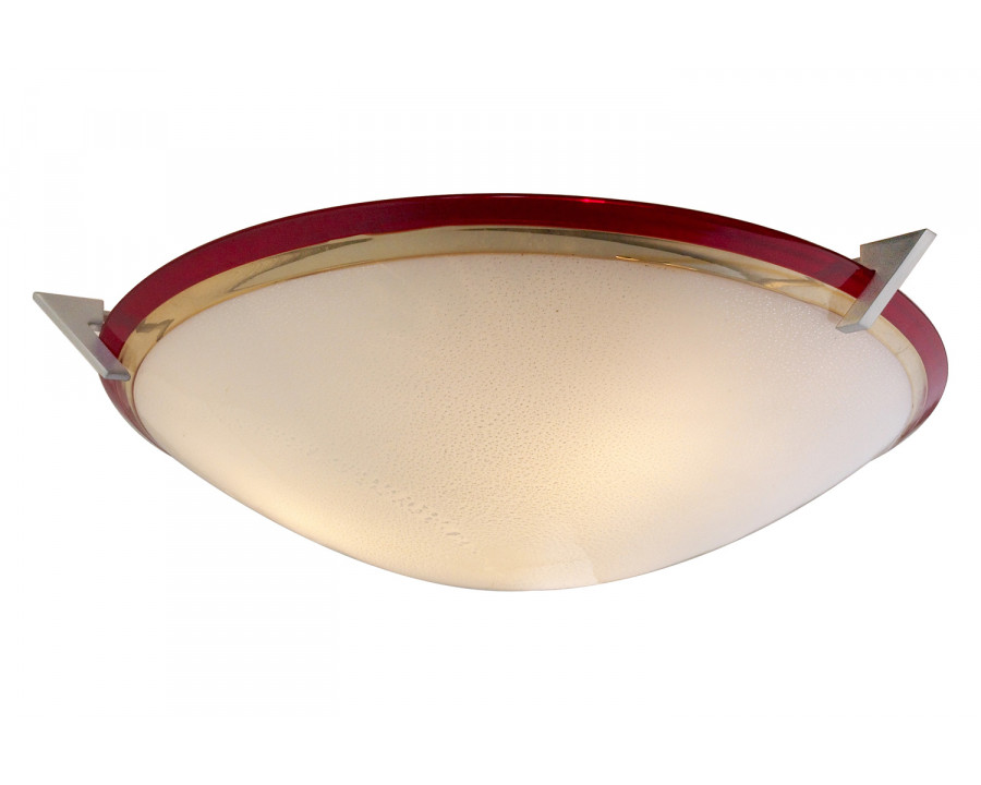 Oggetti Pie In The Sky Ceiling Flush Mount - Amber/Red