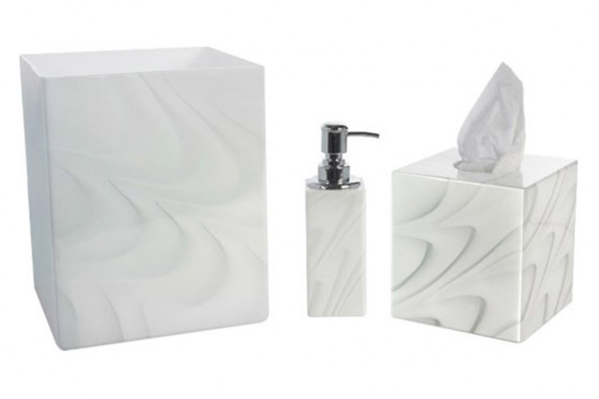 Oggetti™ Italia Bath Soap Dispenser - White/Gray/Dark Bronze