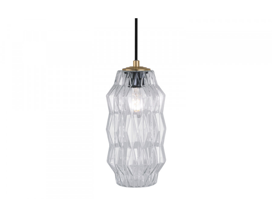 Oggetti Mimo Faceted Pendant - Clear, Brass