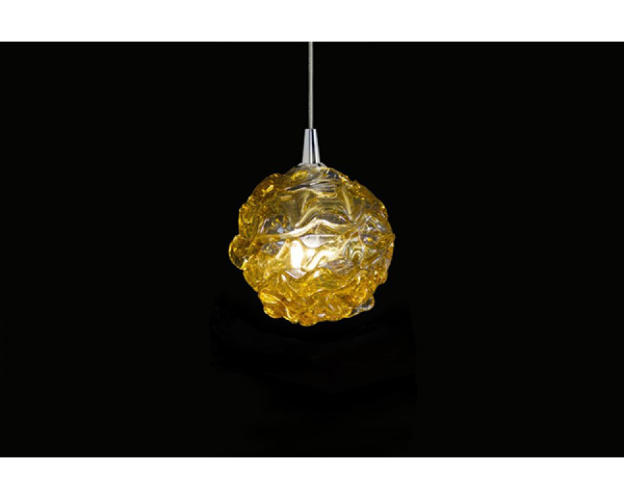 Oggetti Nebula Pendant - Amber, Flat Round