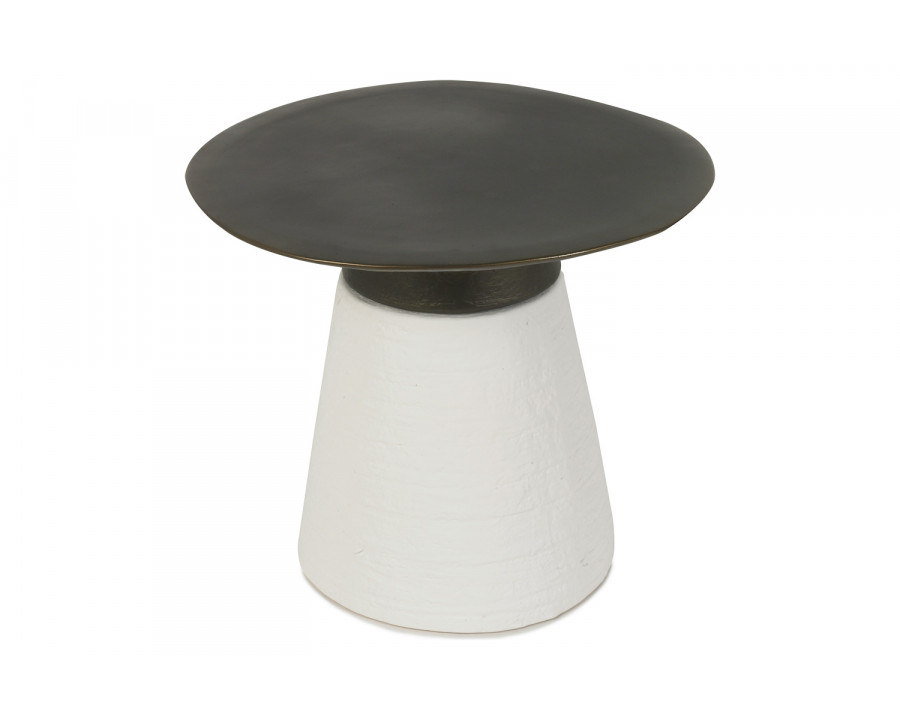 Oggetti Conc Occasional Table - White, Low