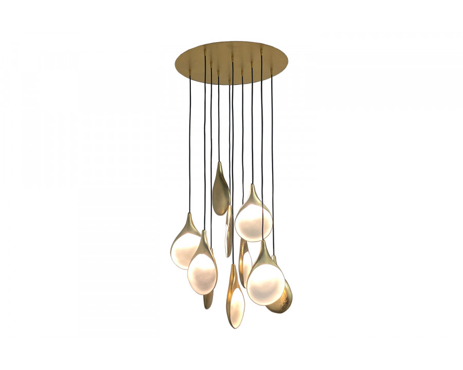 Oggetti Stillabunt 10-Port Chandelier - Gold