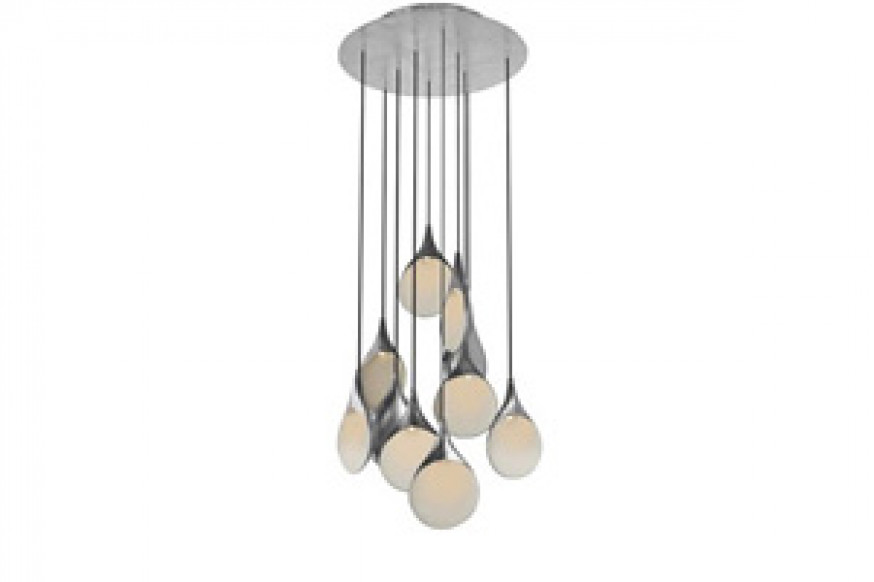 Oggetti™ Stillabunt 10-Port Chandelier - Silver