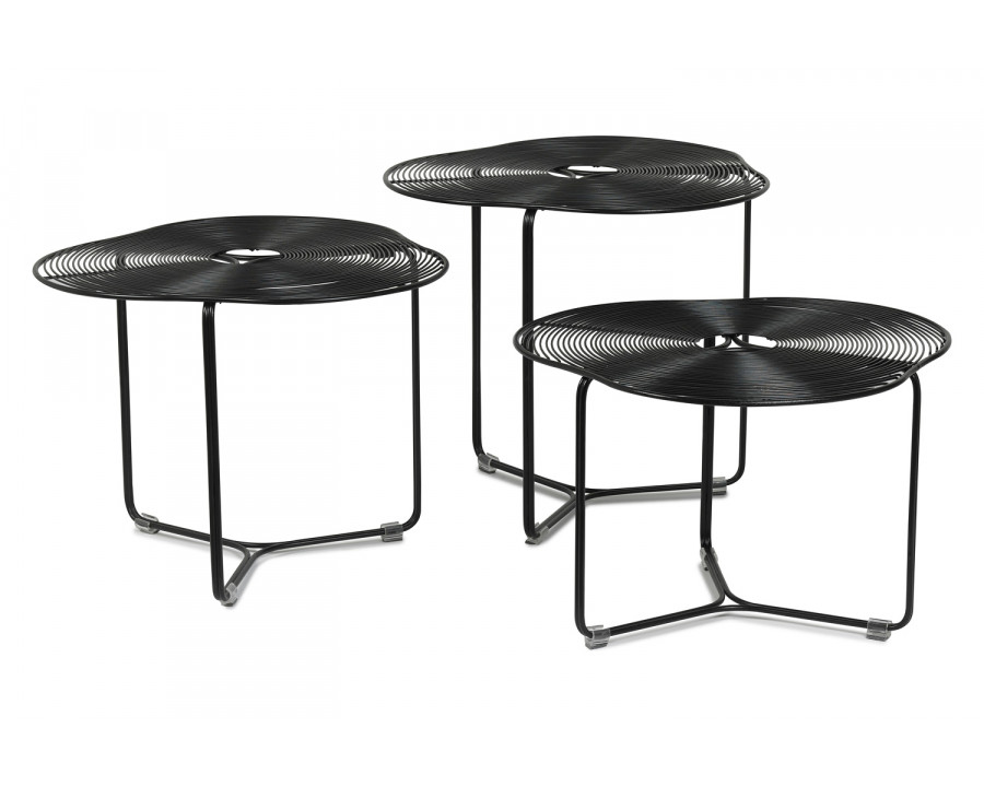 Oggetti Cote Cocktail Table (Set Of 3) - Black