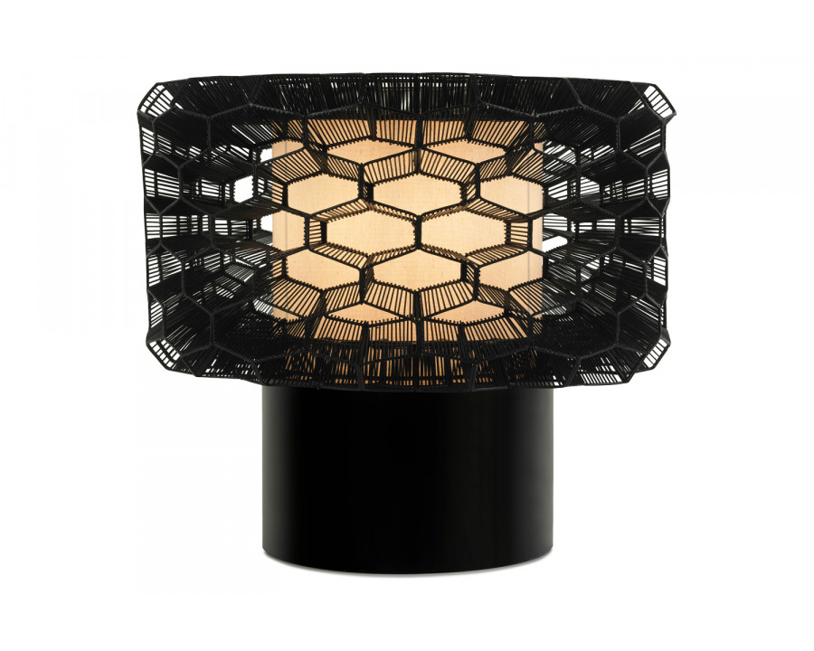 Oggetti Honeycomb Table Lamp - Black, Large