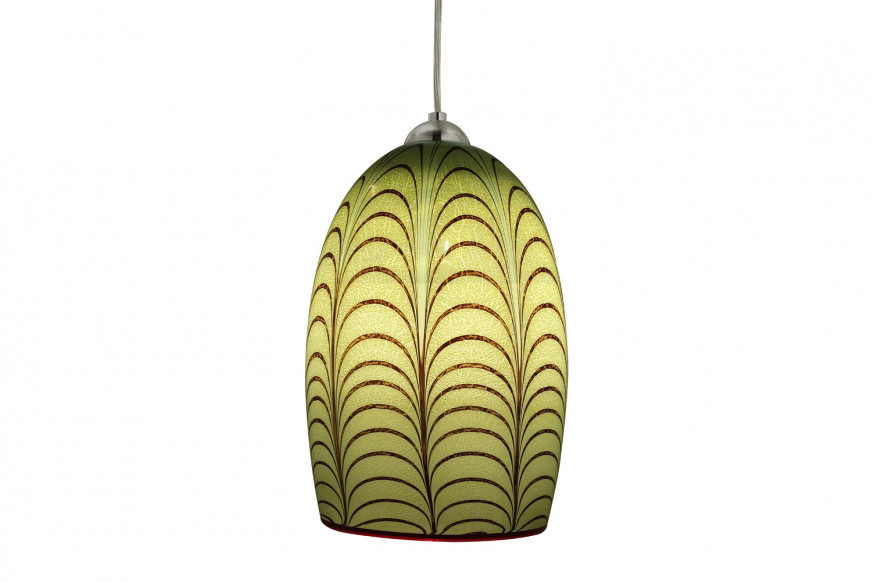 Oggetti™ Izmir Pendant - Grass, Flat, Satin Nickel