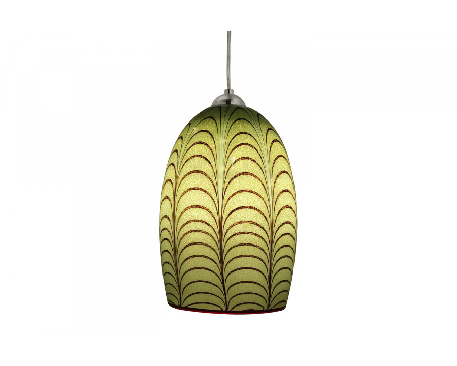 Oggetti Izmir Pendant - Grass, Flat, Satin Nickel