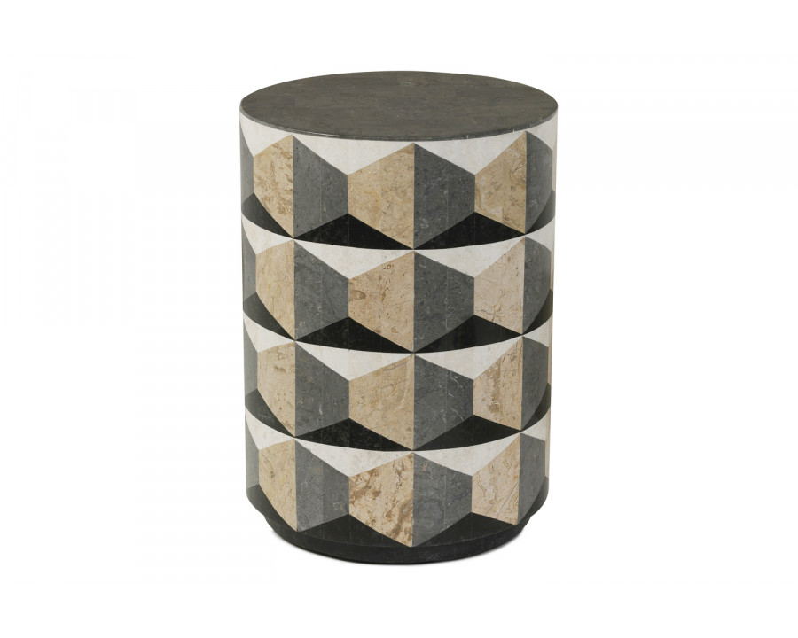 Oggetti Milano Occasional Table - Fossil stone/Black, Large