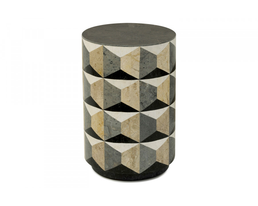 Oggetti Milano Occasional Table - Fossil stone/Black, Small