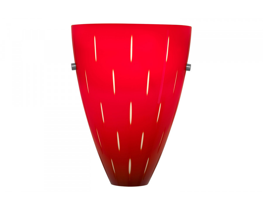 Oggetti - Firefly Flush Mount Sconce in Red/Clear