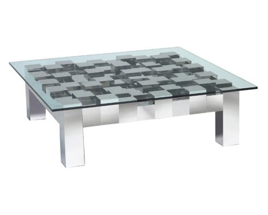 Oggetti Flash Cocktail Table Square - Stainless steel, only Base