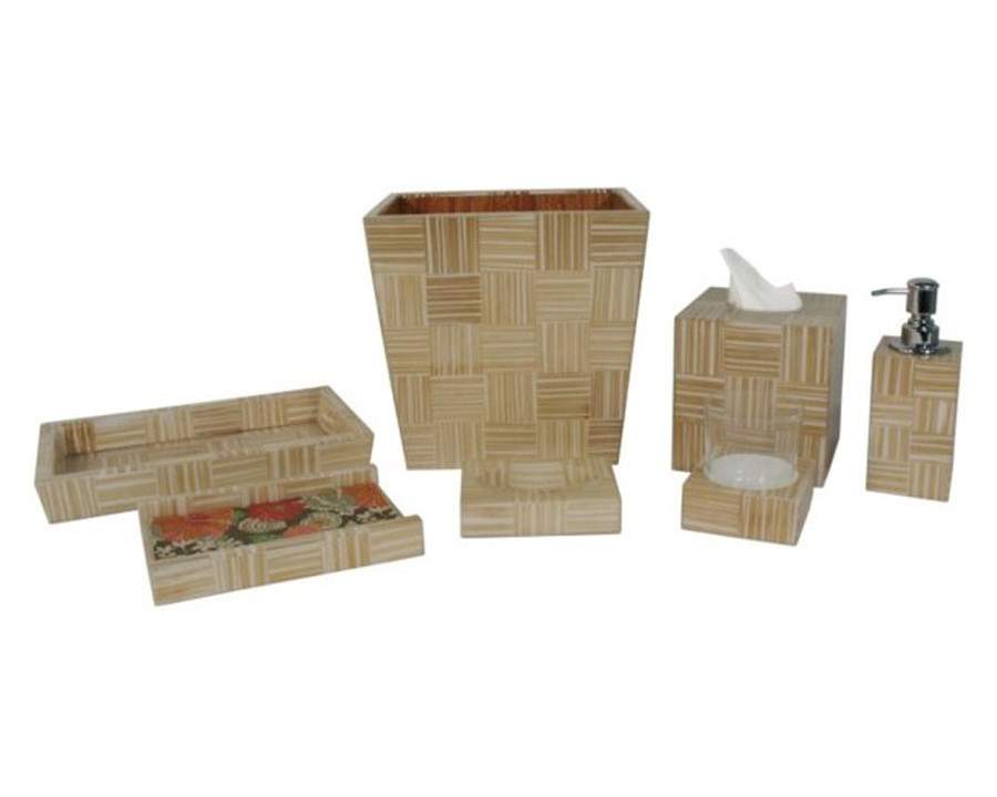 Oggetti Palma Bath Tissue Holder - Beige/Brown