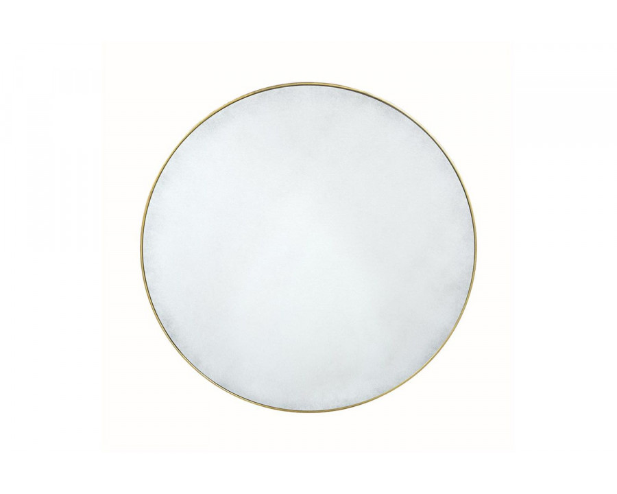 Oliver Raleigh Round Mirror - Gold/Antique