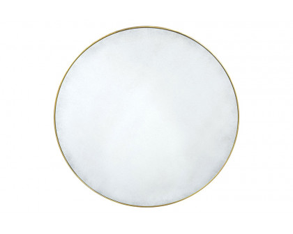 Oliver Raleigh Round Mirror - Gold/Antique