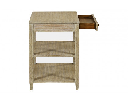 Oliver Wallace Wide Side Table - Weatdered