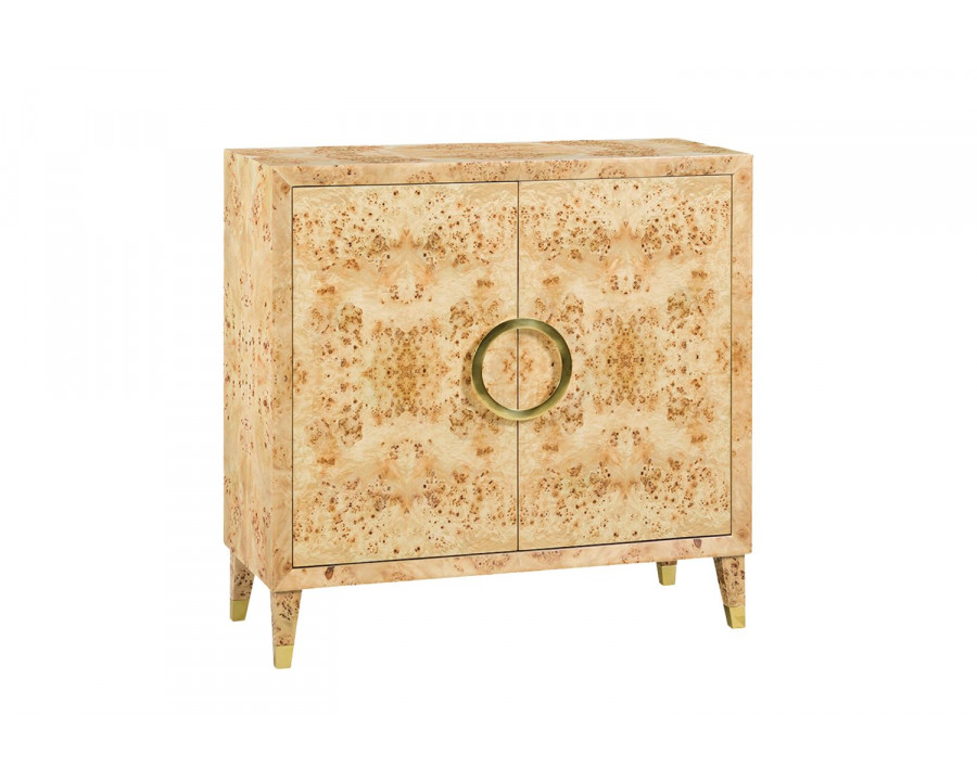 Oliver Bruce Cabinet - Clear/Mappa Burl Veneer