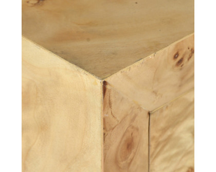 Oliver Bruce Cabinet - Clear/Mappa Burl Veneer