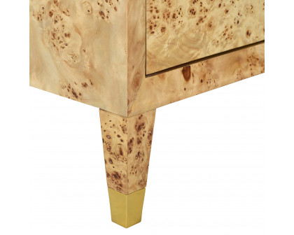 Oliver Bruce Cabinet - Clear/Mappa Burl Veneer