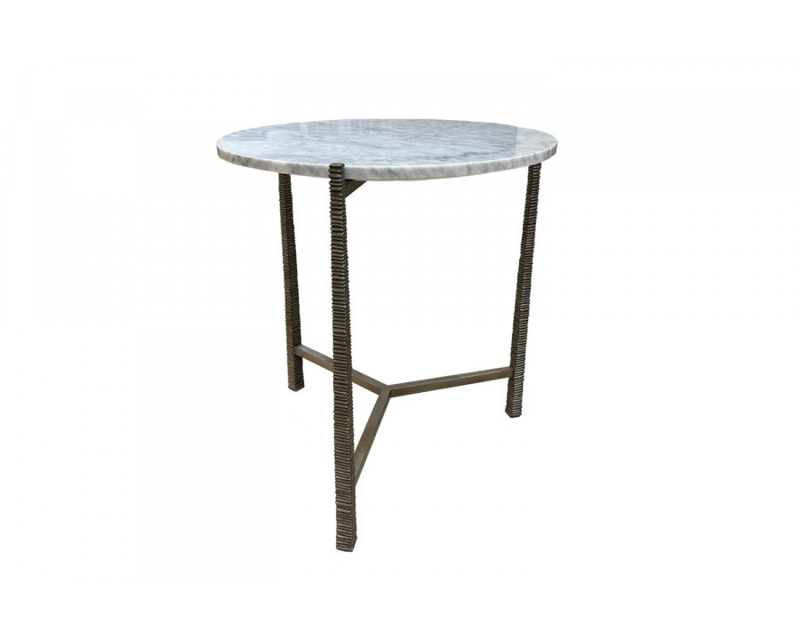 Oliver Reston Round Side Table - Silver, Large