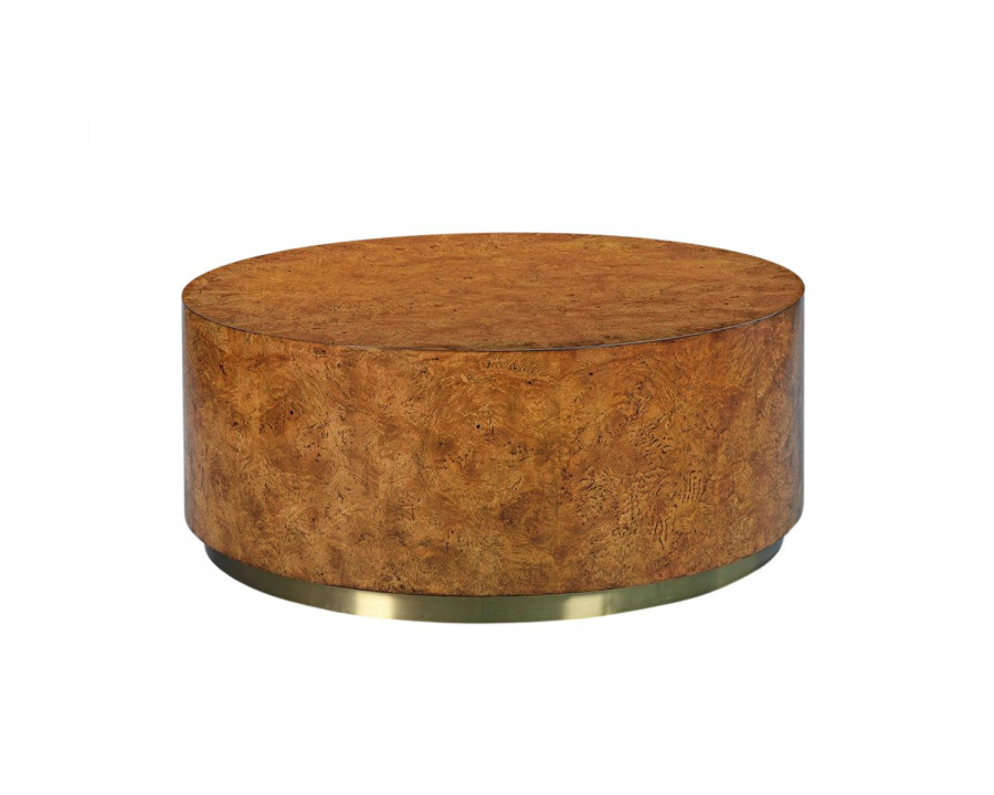 Oliver Regis Coffee Table - Natural/Chestnut Burl Veneer