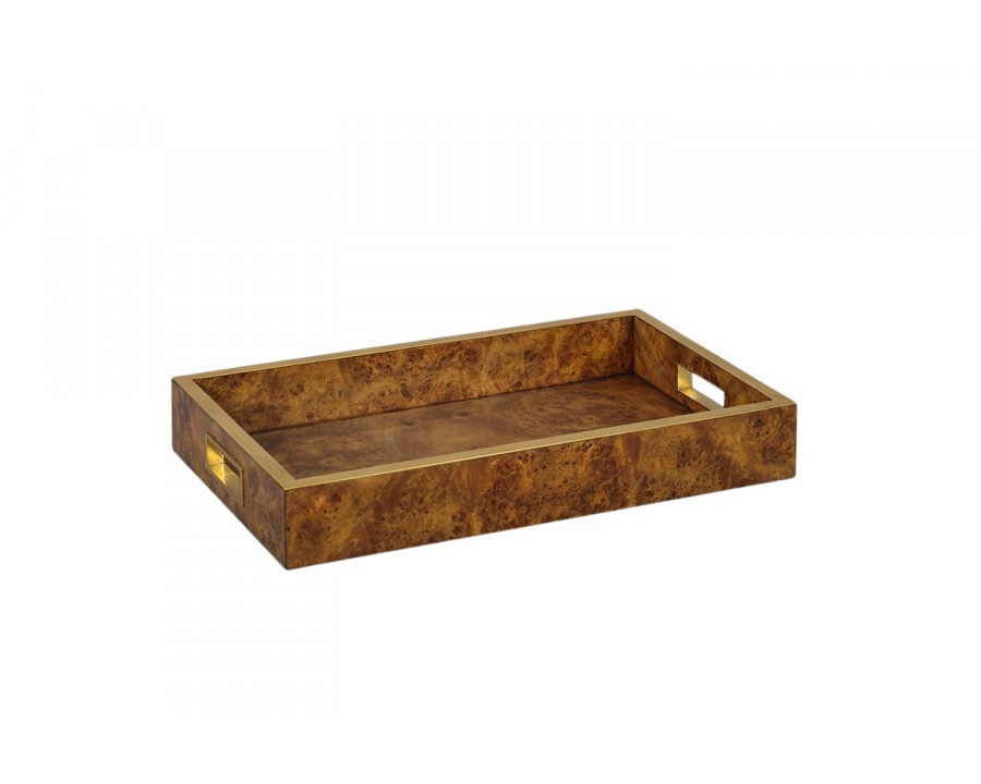 Oliver Medium Serving Tray - Rustic/Mappa Burl Veneer