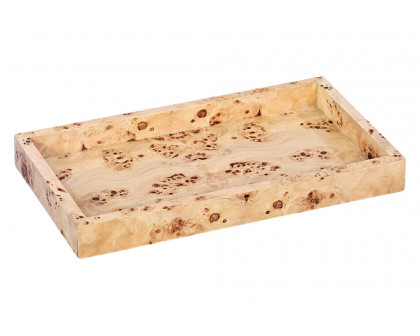 Oliver Small Valet Tray - Clear/Mappa Burl Veneer