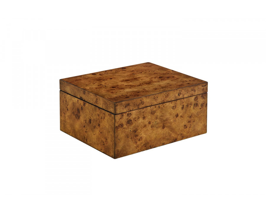 Oliver Small Storage Box - Rustic/Mappa Burl Veneer