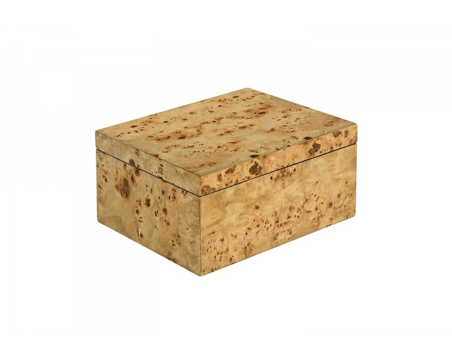 Oliver Small Storage Box - Clear/Mappa Burl Veneer