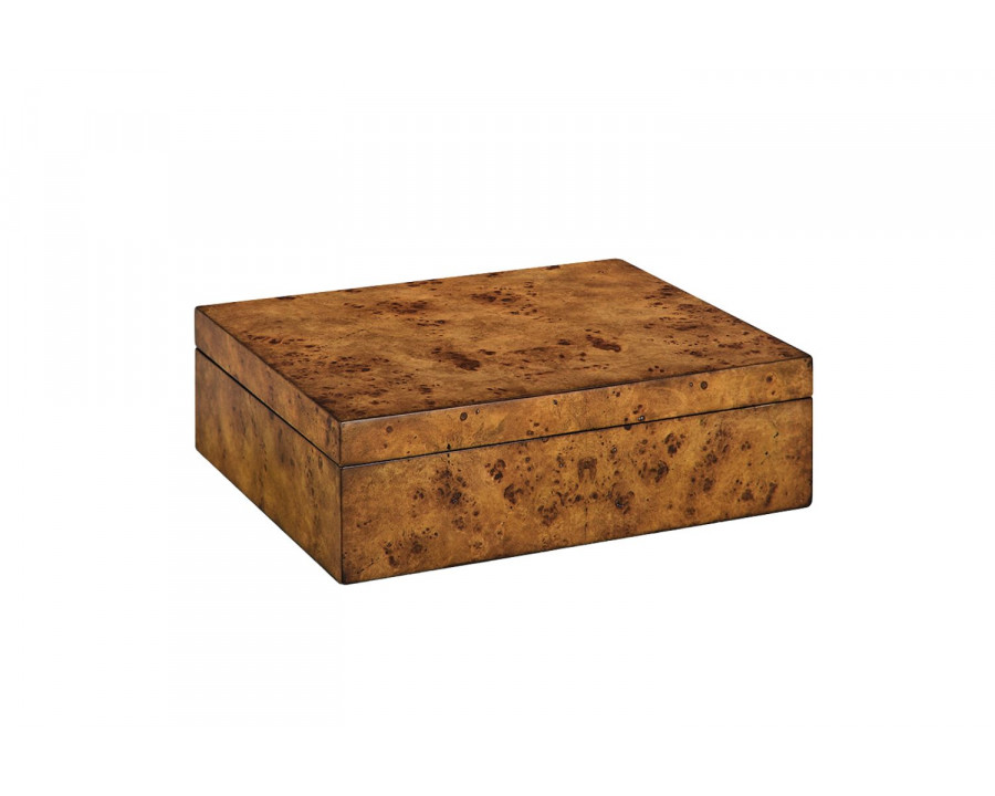 Oliver Large Storage Box - Rustic/Mappa Burl Veneer