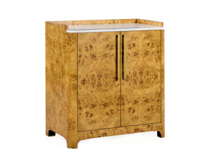 Oliver Syracuse Bar Cabinet - Rustic/Mappa Burl Veneer