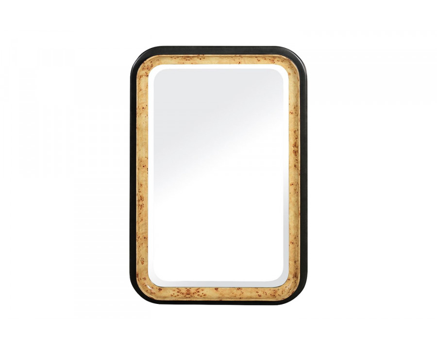 Oliver Morehead Mirror - Clear/Mappa Burl Veneer