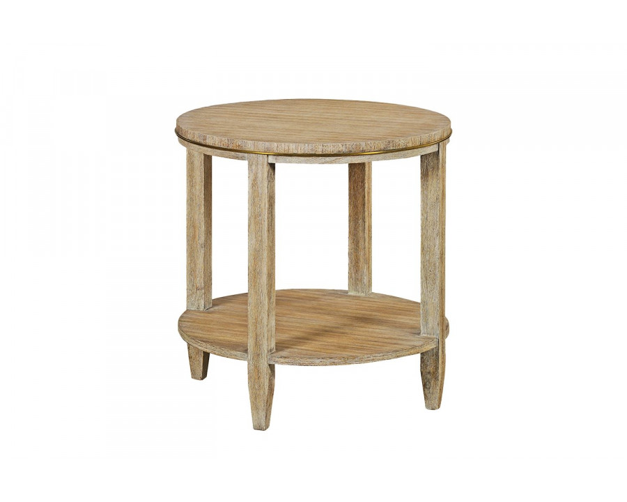 Oliver Antioch Round Side Table - Weatdered