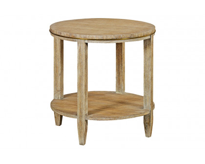 Oliver Antioch Round Side Table - Weatdered