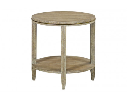 Oliver Antioch Round Side Table - Weatdered