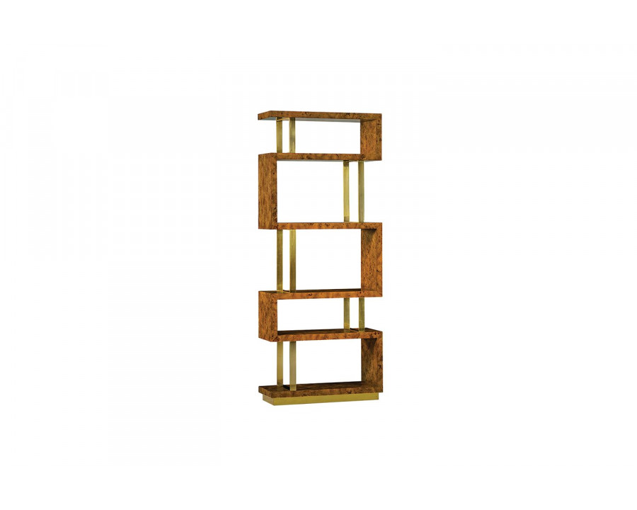 Oliver Anaheim Etagere - Rustic/Mappa Burl Veneer