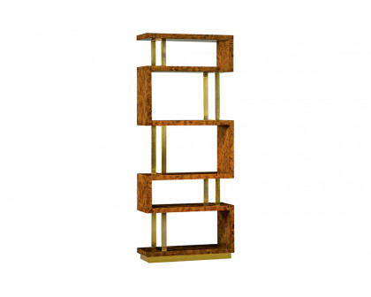 Oliver Anaheim Etagere - Rustic/Mappa Burl Veneer