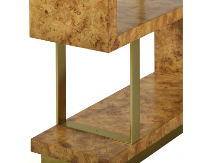 Oliver Anaheim Etagere - Rustic/Mappa Burl Veneer