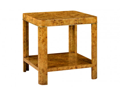 Oliver Cordova Side Table - Rustic/Mappa Burl Veneer