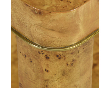 Oliver Cordova Side Table - Rustic/Mappa Burl Veneer