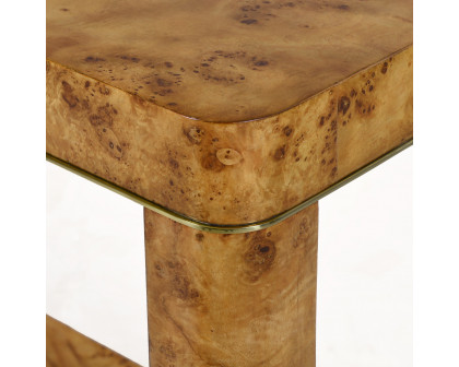 Oliver Cordova Console Table - Rustic/Mappa Burl Veneer