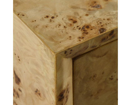 Oliver Roland Vanity Table - Clear/Mappa Burl Veneer