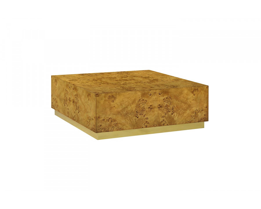 Oliver Anaheim Coffee Table - Rustic/Mappa Burl Veneer