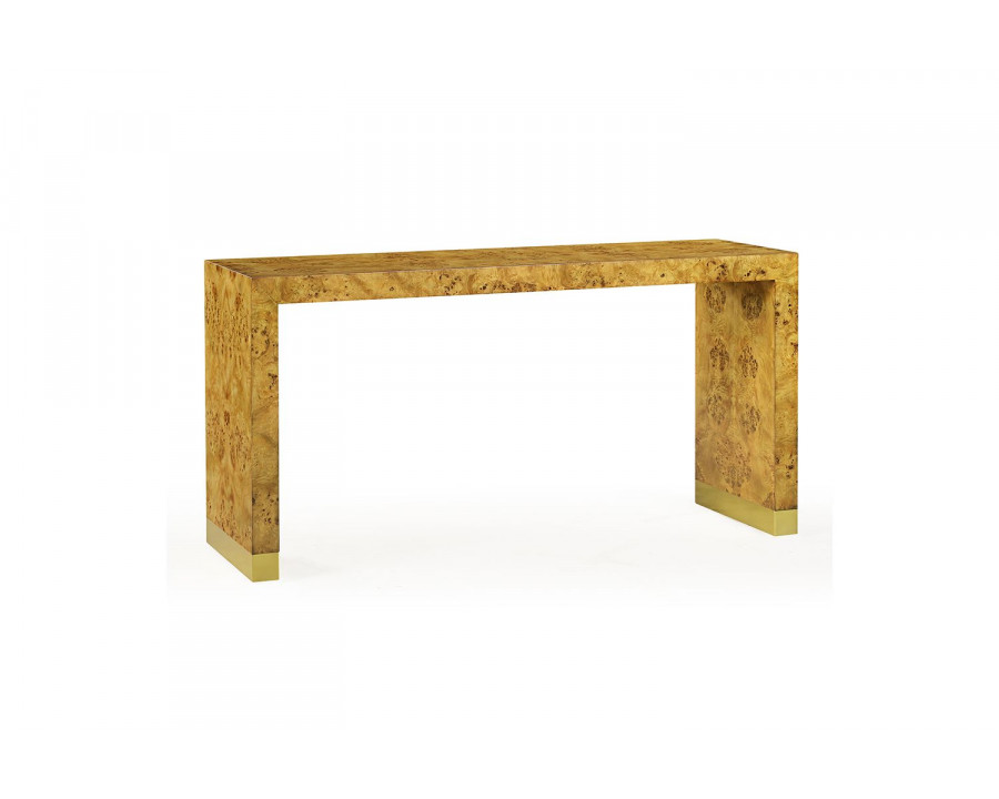 Oliver Anaheim Console Table - Rustic/Mappa Burl Veneer