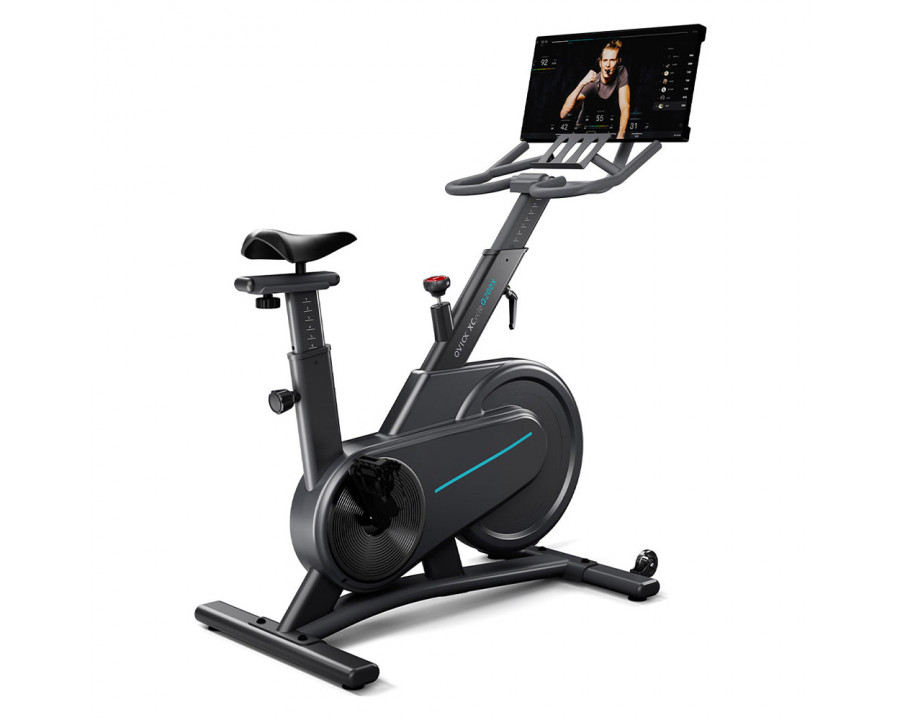 OVICX - Q200X Bike with Immersive HD Touchscreen Display in Dark Gray/Black