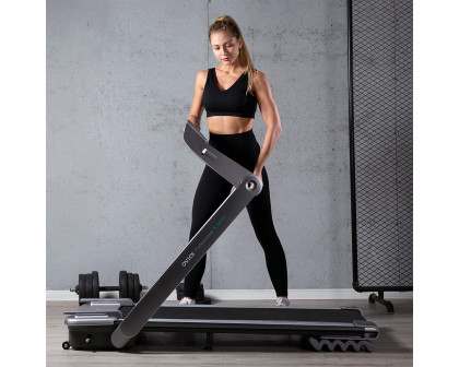 OVICX™ I1 Flat-Folding Treadmill - Dark Gray/Black