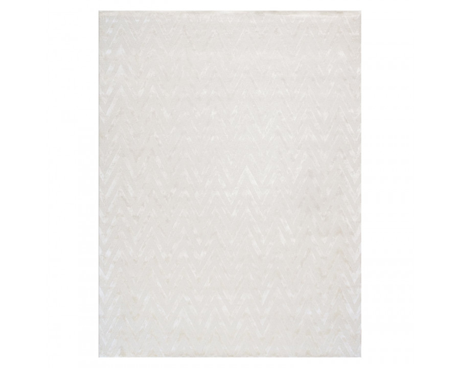 Pasargad - Edgy Collection Hand-Tufted Bamboo Silk and Wool Ivory Area Rug 60'' x 96'' (PVNY-20 5X8)