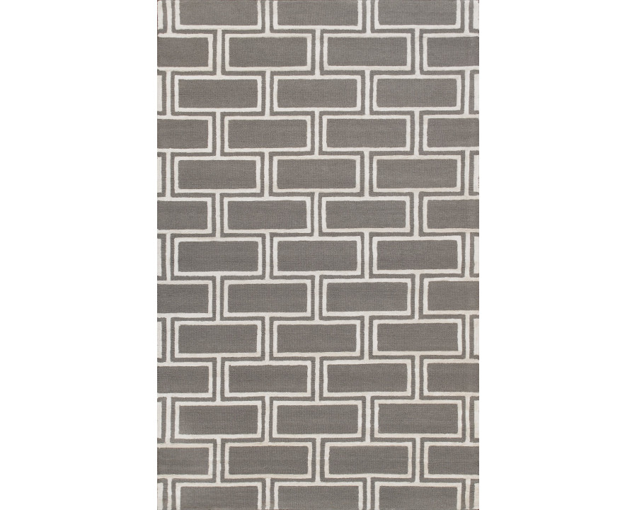 Pasargad - Edgy Collection Hand-Tufted Bamboo Silk and Wool Gray Area Rug 60'' x 96'' (PVNY-26 5X8)