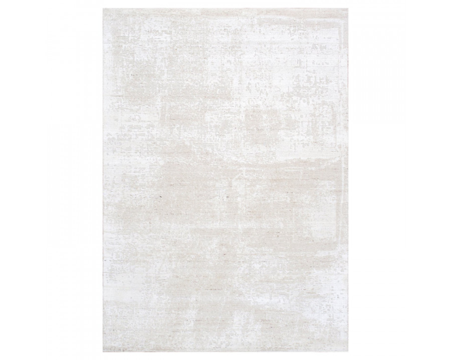 Pasargad - Amari Collection Hand-Loomed Bamboo Silk/Wool Area Rug in Ivory/Beige, 65" x 91" (PDC-137I 5x8)