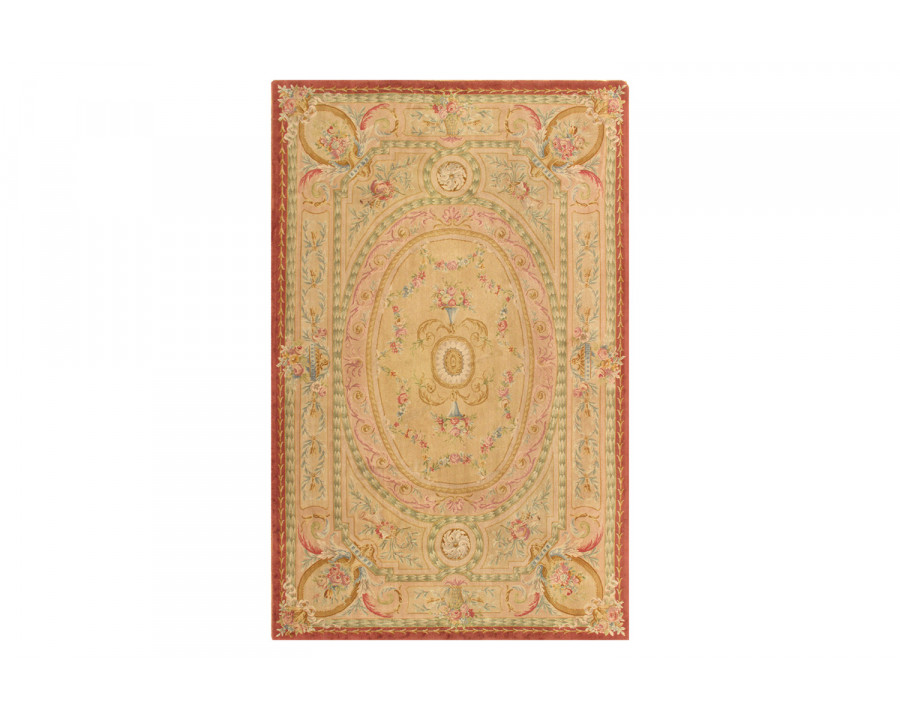 Pasargad Savonnerie Collection Hand-Knotted Lamb's Wool Area Rug 107'' x 165'' (019715)